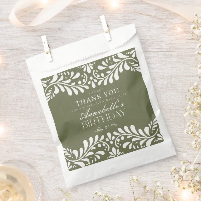 Sacolinha Verde Talavera Espanhol Fiesta Birthday (Cortado)