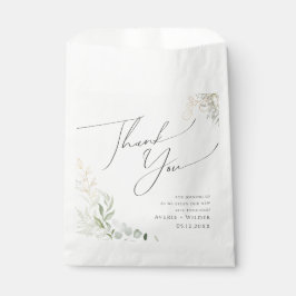 Sacolinha Verde Whimsical e Dourado | Obrigado