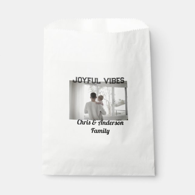 Sacolinha Vibrações alegres pai filho família Natal férias p (Frente)