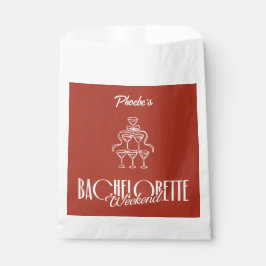 Sacolinha Vidro de Vinho de Fim de Semana Vermelho