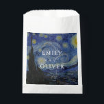 Sacolinha Vincent Van Gogh Starry Night Weding<br><div class="desc">O casamento favorece bolsas com a pintura de Vincent Van Gogh Starry Night.</div>