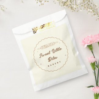 Sacolinha Vinheta do logotipo da padaria de pequenas picadas