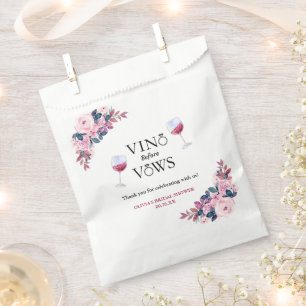 Sacolinha Vino Antes do Vows Chá de panela Floral