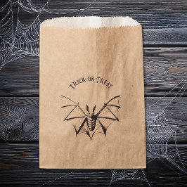 Sacolinha Vintage Bat Halloween Esqueletal