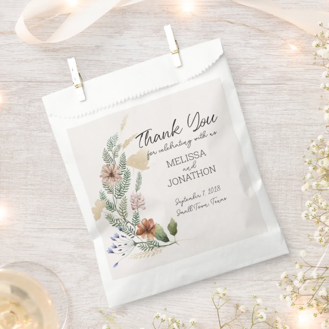 Sacolinha Vintage Botanical Tiny Floral Wedding (Cortado)