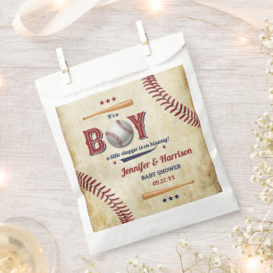 Sacolinha Vintage Boys Baseball Chá de fraldas