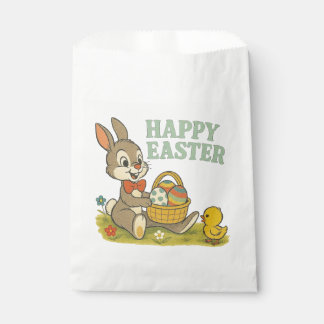 Sacolinha Vintage Bunny/Rabbit Easter Egg/Spring