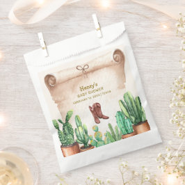 Sacolinha Vintage Desert Cactus Boots Chá de fraldas