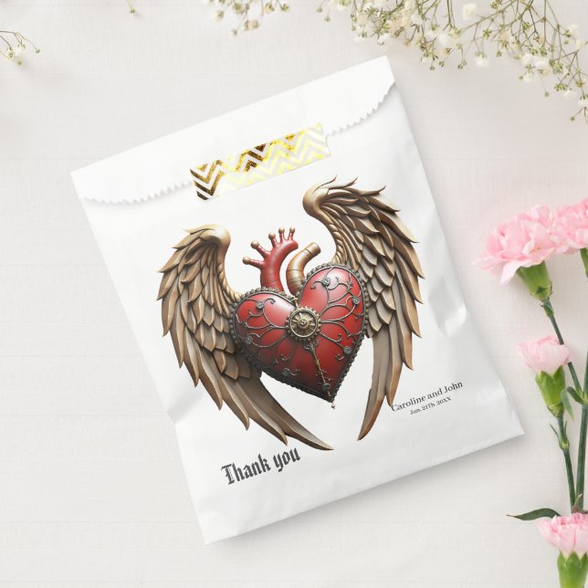 Sacolinha Vintage elegance: an elegant clock and heart.  (Selado)