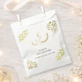 Sacolinha Vintage Floral Greenery Chá de fraldas Swan