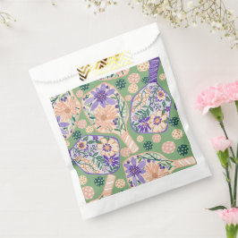 Sacolinha Vintage Floral Pickleball Design