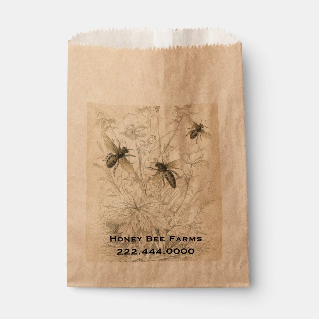 Sacolinha Vintage Honey Bee Business Comida Bag (Frente)