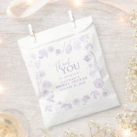 Vintage Lilac Lavanda Floral Obrigado Chá