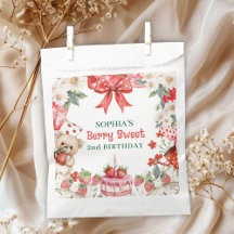 Vintage Strawberry Berry Sweet 2nd Birthday 