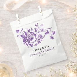 Sacolinha Vintage Toile Francês Rosa de Água Floral Chá de N