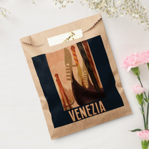 Sacolinha Vintage Veneice Itália Gondola Viagem