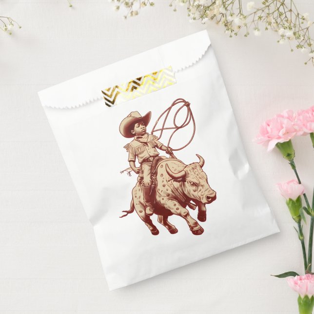 Sacolinha Vintage Western Ride Proud Little Cowboy (Selado)