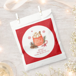 Sacolinha Vintage Winter Snowflake Festive Smore Baby Shower