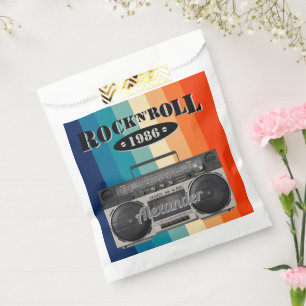 Sacolinha Vintagem de música rochosa n rolo