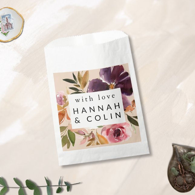 Sacolinha Violet Meadows Moderna Queda Floral (Criador carregado)