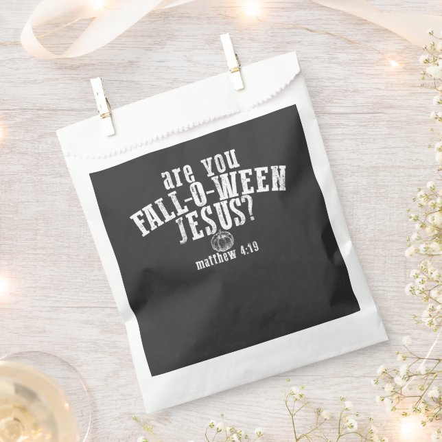 Sacolinha Você é Fall-O-Ween Jesus Cristão Halloween (Cortado)
