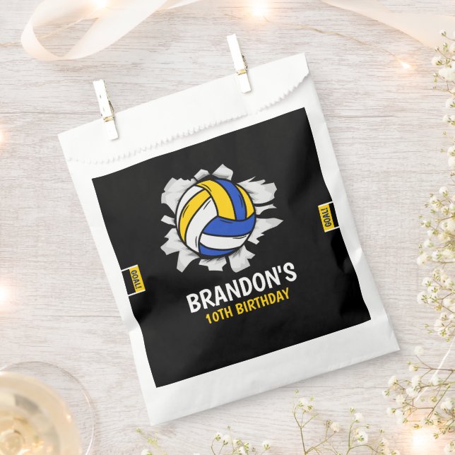 Sacolinha Volleyball Fun Birthday Boy (Cortado)