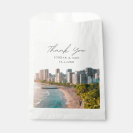 Sacolinha Waikiki Wedding Favor Foto Obrigado