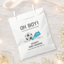 Sacolinha Watercolor All Star Soccer Sport Boy Baby Shower 