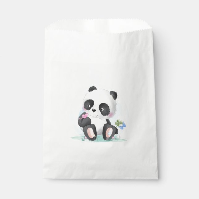Sacolinha Watercolor Baby Panda (Frente)