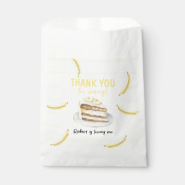 Sacolinha Watercolor Banana Cake Aniversário Obrigado