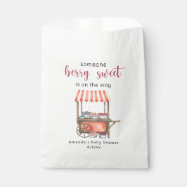 Sacolinha Watercolor Cart Berries Baby shower