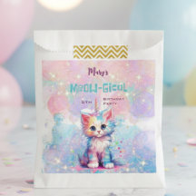 Watercolor Caticorn Meow-Gical Birthday