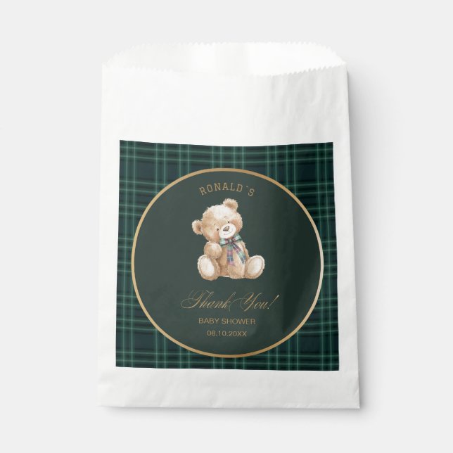 Sacolinha Watercolor elegant Peter Rabbit wildflower baby sh (Frente)