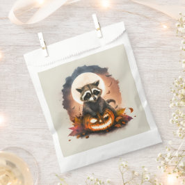 Sacolinha Watercolor Raccoon Halloween