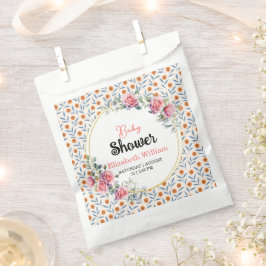 Sacolinha Watercolor Roses & Eucalyptus Baby Shower