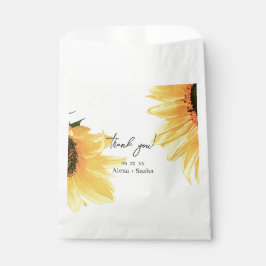 Sacolinha Watercolor Sunflower Wedding