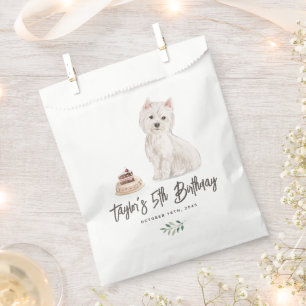 Sacolinha Watercolor West Highland White Terrier Birthday