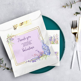 Sacolinha Watercolor Wisteria Purple Lavanda Floral