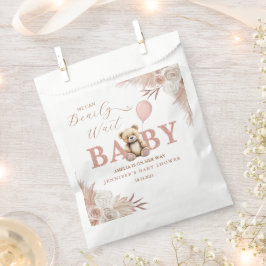 Sacolinha We Can Bearly Wait Boho Pink Teddy Bear