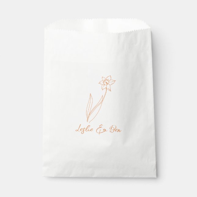 Sacolinha Wedding Favor Bolsas Daffodil (Frente)