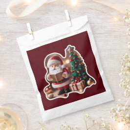 Sacolinha Weihnachtsmann mit Tannenbaum in 3D -