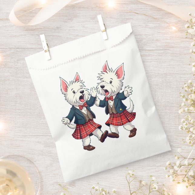 Sacolinha West Highland Terrier Dancing Scottish Ceilidh  (Cortado)