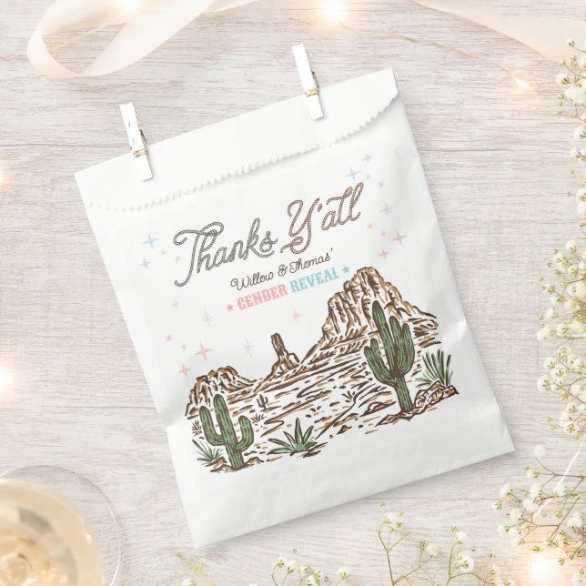 Sacolinha Western Gender Reveable Cowboy ou Cowgirl (Cortado)