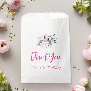 Sacolinha Wild One Girl's First Birthday Obrigado