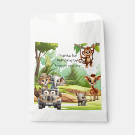 Sacolinha Wild One Jungle Animal Birthday Favor Bags SafarI