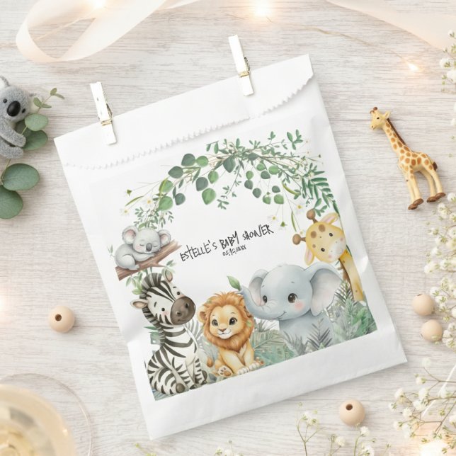 Sacolinha Wild One Safari Cute Jungle Animals Baby Shower  (Criador carregado)