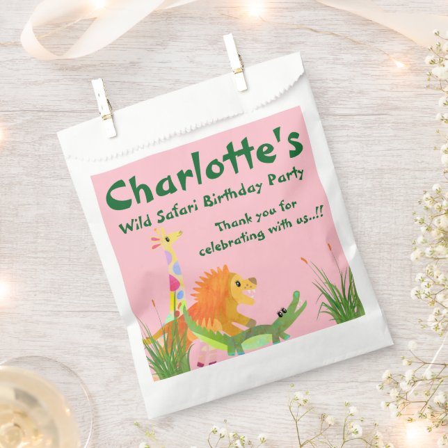 Sacolinha Wild Safari Festa de aniversário (Cortado)