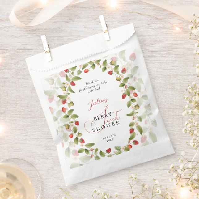 SACOLINHA WILD STRAW BERRY SWEET BABY SHOWER (Cortado)