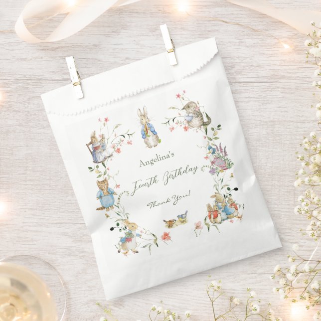 Sacolinha Wildflower Peter the Rabbit Birthday (Cortado)