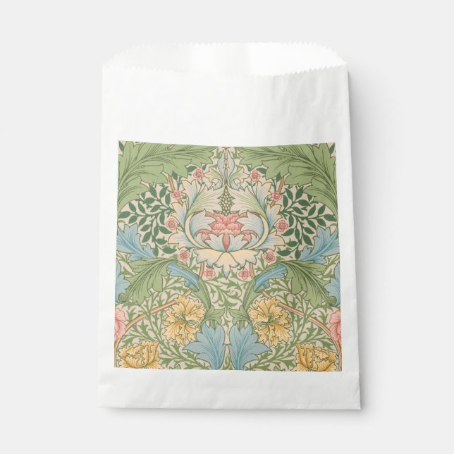 Sacolinha William Morris Flor de Murta Floral Botânico (Frente)
